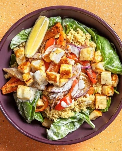 Halloumi, Pepper & Couscous Salad