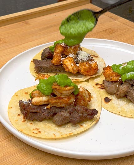Air Fryer Surf n Turf Tacos