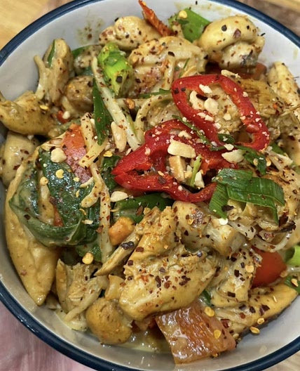 One Pan Chicken Satay Noodles