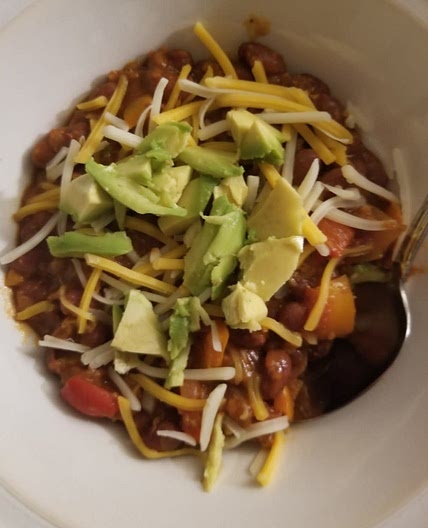 Black Bean Chilli with Fake Meat