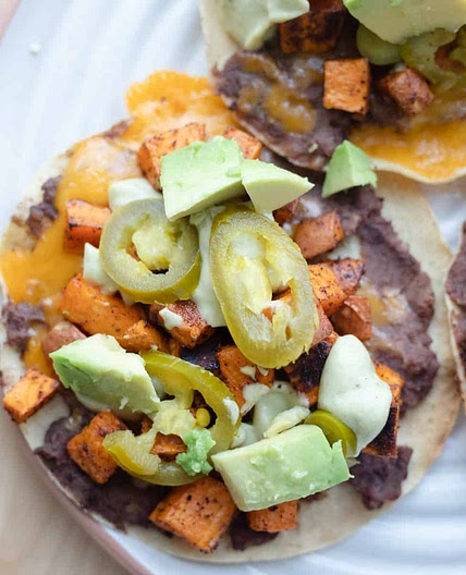 Sweet Potato Vegetarian Tostadas Recipe