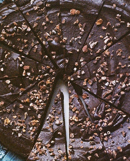 Vegan chocolate and citrus tart