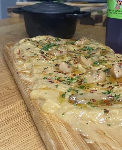Garlic miso butter board