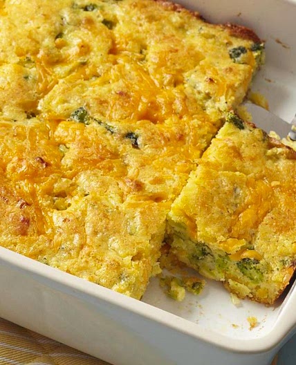 Broccoli Cornbread with Cheese