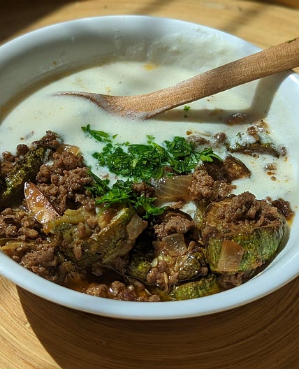 Fried Zucchini and Yogurt Sauce (Makhshi مخشي Deconstructed)