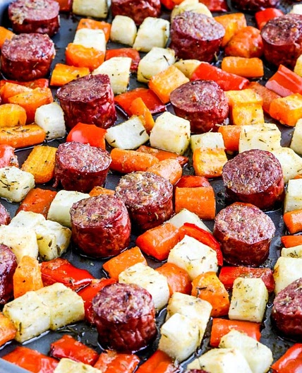 Sheet Pan Sausage and Veggies