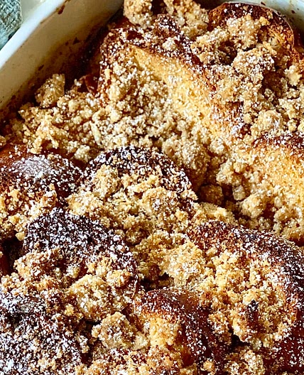 Overnight French Toast with Cinnamon Streusel