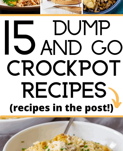 15 SUPER Easy Slow Cooker Dump Meals (all dump and go recipes!)