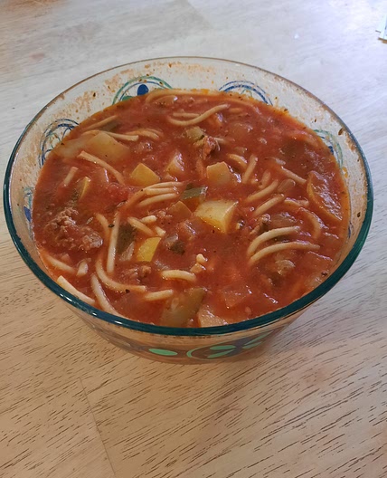 Italian Sausage and Broken Pasta Soup