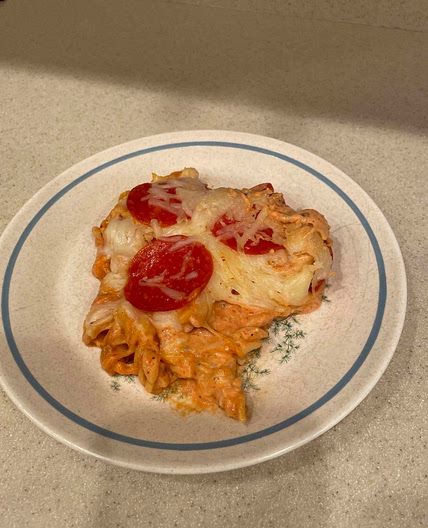 Creamy Pizza Pasta Bake