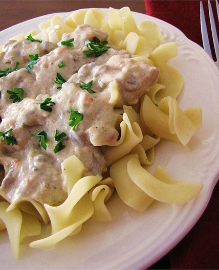 Slow Cooker Chicken Stroganoff
