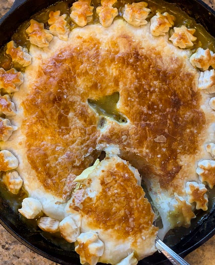 One Pot Curry Chicken Pot Pie