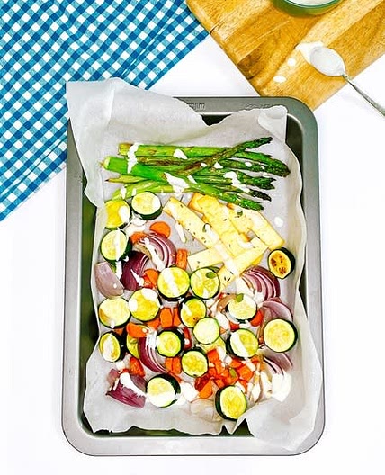 Haloumi & Veg Tray Bake