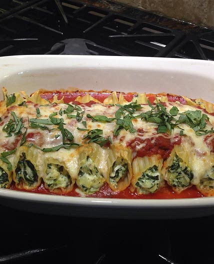 Spinach Cheese Manicotti