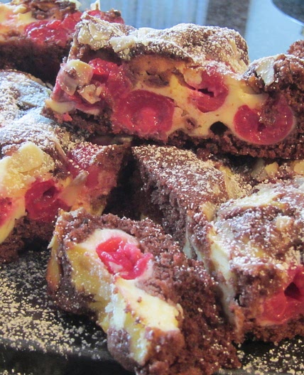 Geswirlter Schoko Kirsch -Käsekuchen