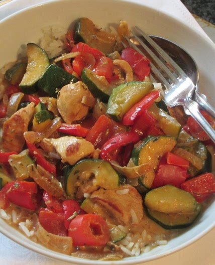 Schnelle Zucchini-Reis-Pfanne