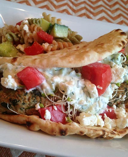 Spinach and Feta Turkey Burgers