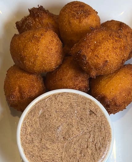 Sweet Potato Hushpuppies with Whipped Honey Cinnamon Butter 