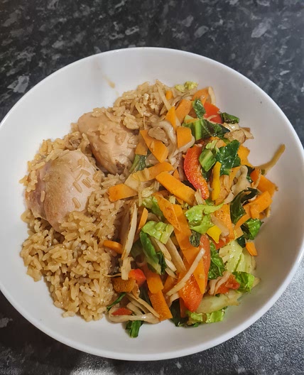 Stir fry chicken thighs