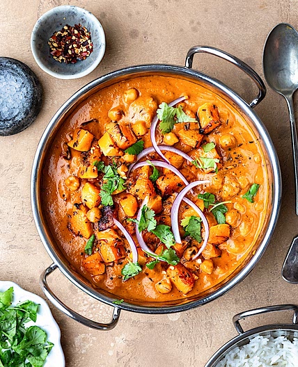 Roasted Butternut Squash and Chickpea Curry