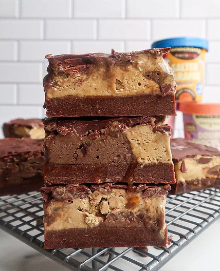 No-Bake Ice Cream Brownie