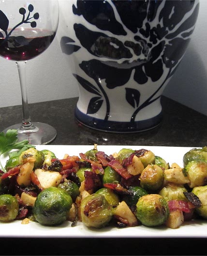 Roasted Apples and Brussels Sprouts
