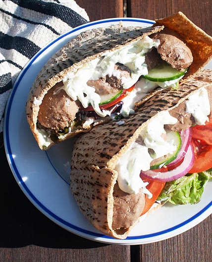 Greek Meatball Pita Pockets