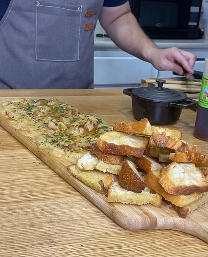 Miso garlic butter board