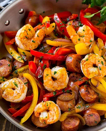 Creole Shrimp, Sausage and Peppers (Diabetic Friendly/Low Sodium/Gluten Free)