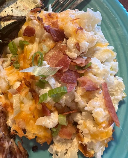 Twice baked cauliflower
