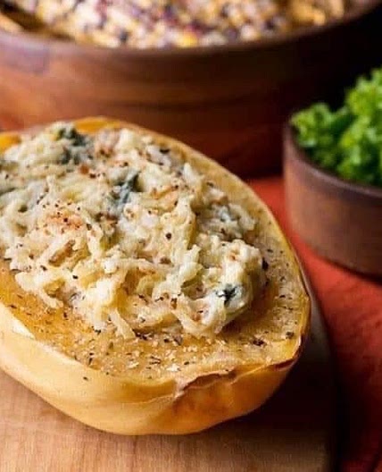 Four Cheese Garlic Spaghetti Squash