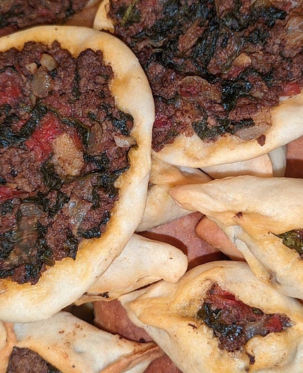 Spinach and Beef Pies - Fatayer - Manakeesh