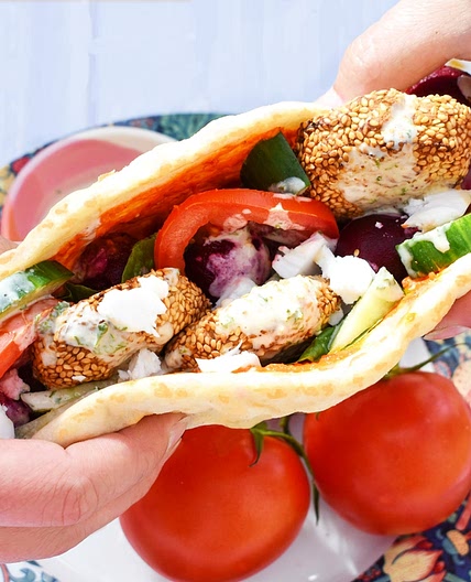 Lebanese Falafel Wrap with Tahini Dressing