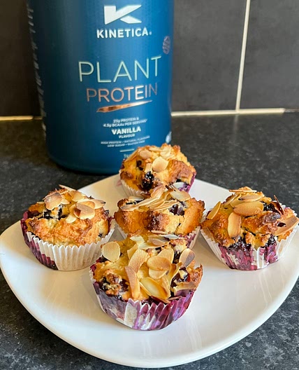Blueberry, Almond & Vanilla Plant Protein Muffins