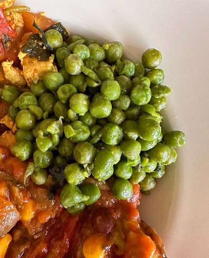 Peas with mint 