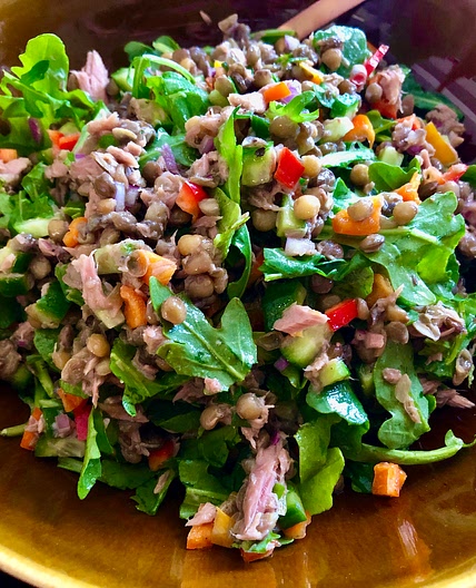 Lentil & Tuna Mediterranean Salad