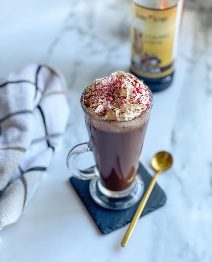 40 Calorie peppermint mocha latte