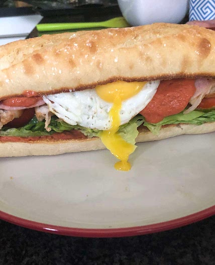 Breakfast Ham and Chicken Club 'Sub'