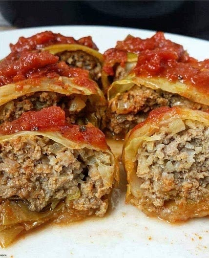 Cabbage Rolls with Cauliflower Rice 