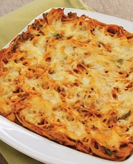 Pork and Spaghetti Bake