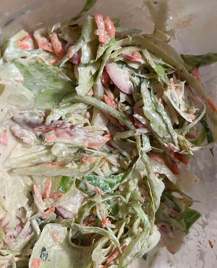 Creamy cilantro coleslaw