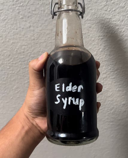 Elder berry syrup (honey free)