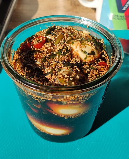 Oeufs Ramen au sause soja