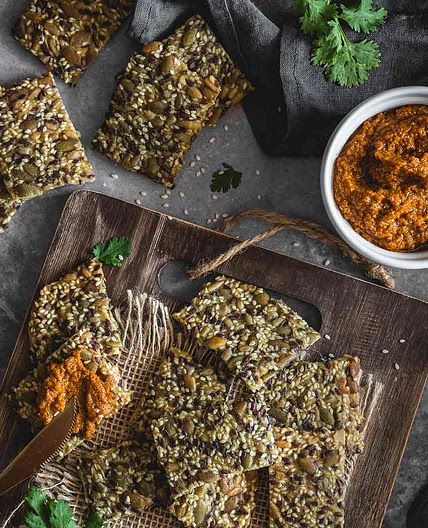Swedish Seed Crackers (Gluten-Free Crispbread)