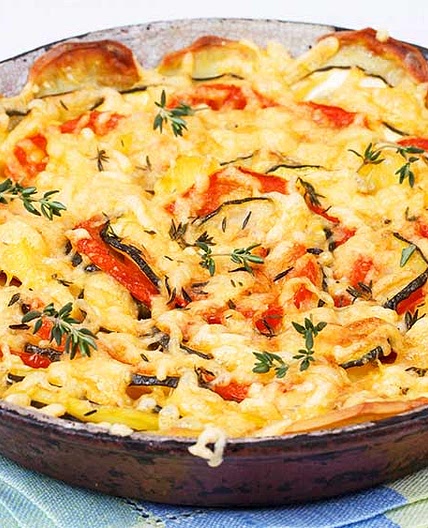 Süßkartoffel -Auflauf