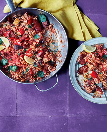 Spanish Aubergine and Chorizo Rice