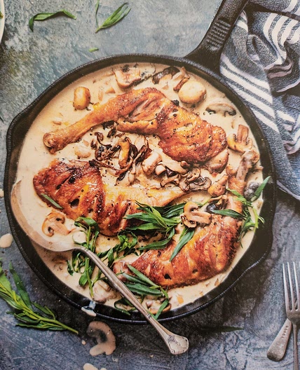 Creamy mushroom chick leg