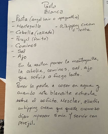 Pasta Blanca