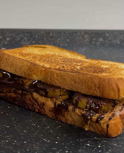 Caramelized banana sandwich