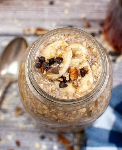 Chocolate Chip Banana Bread Overnight Oats